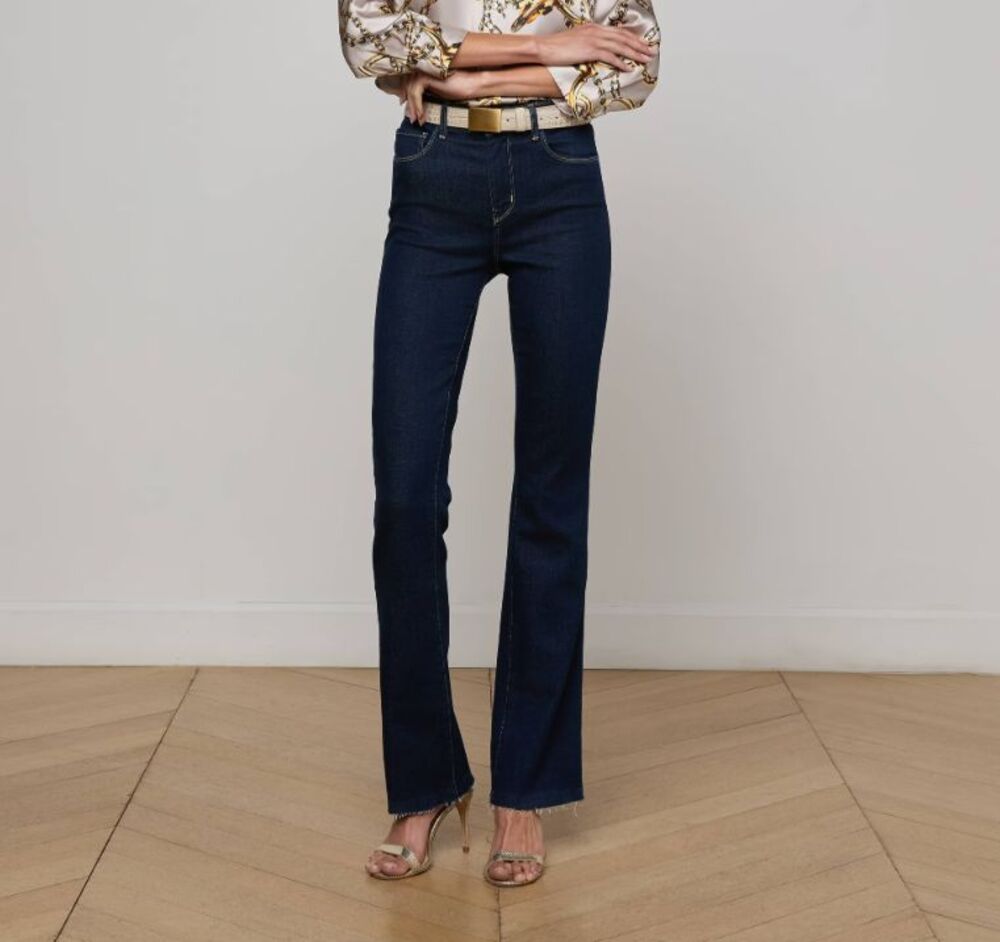 L'AGENCE Women's Jeans Ruth High Rise Straight Leg Jeans in Koval size 25